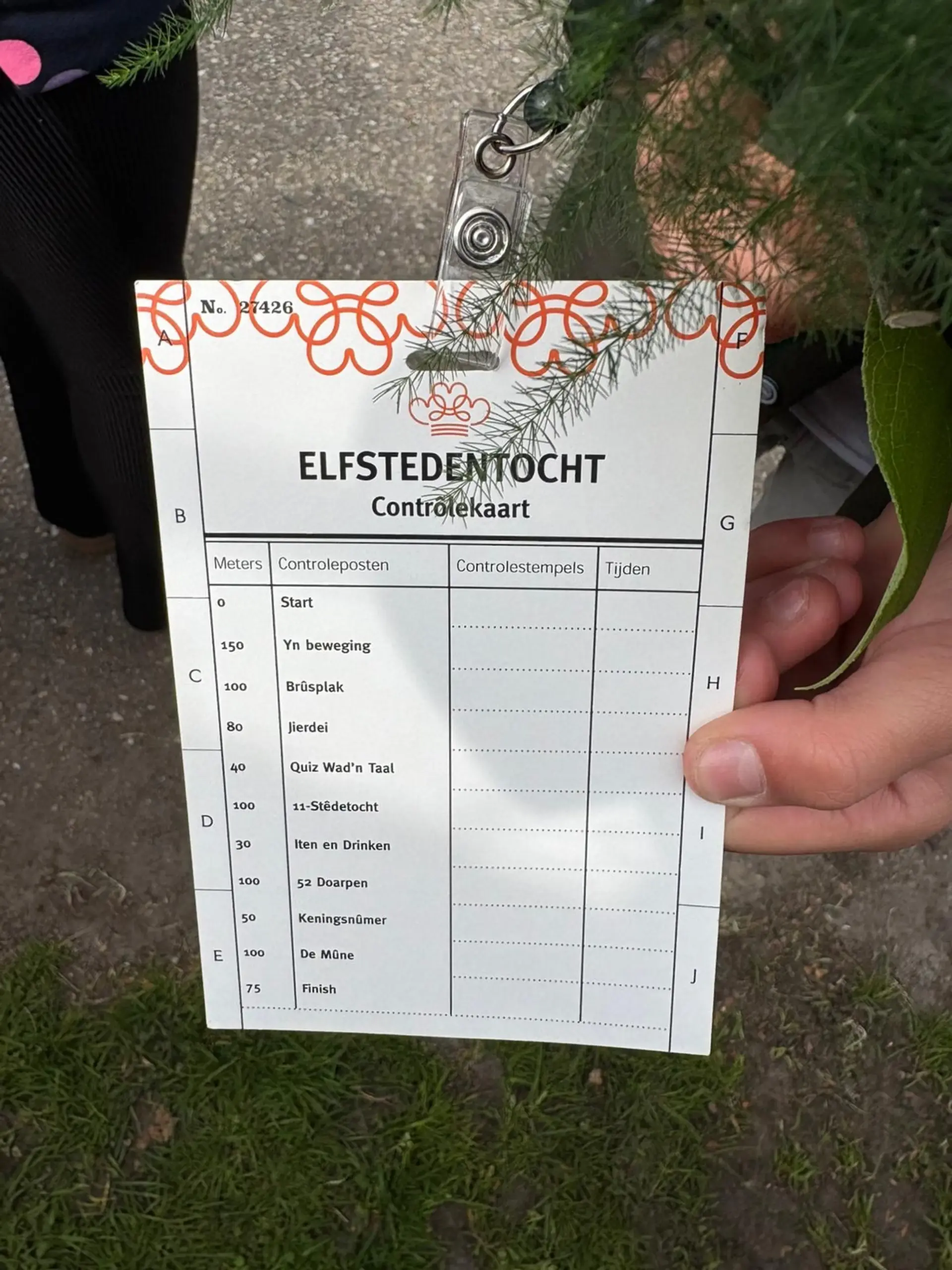 De stempelkaart.
