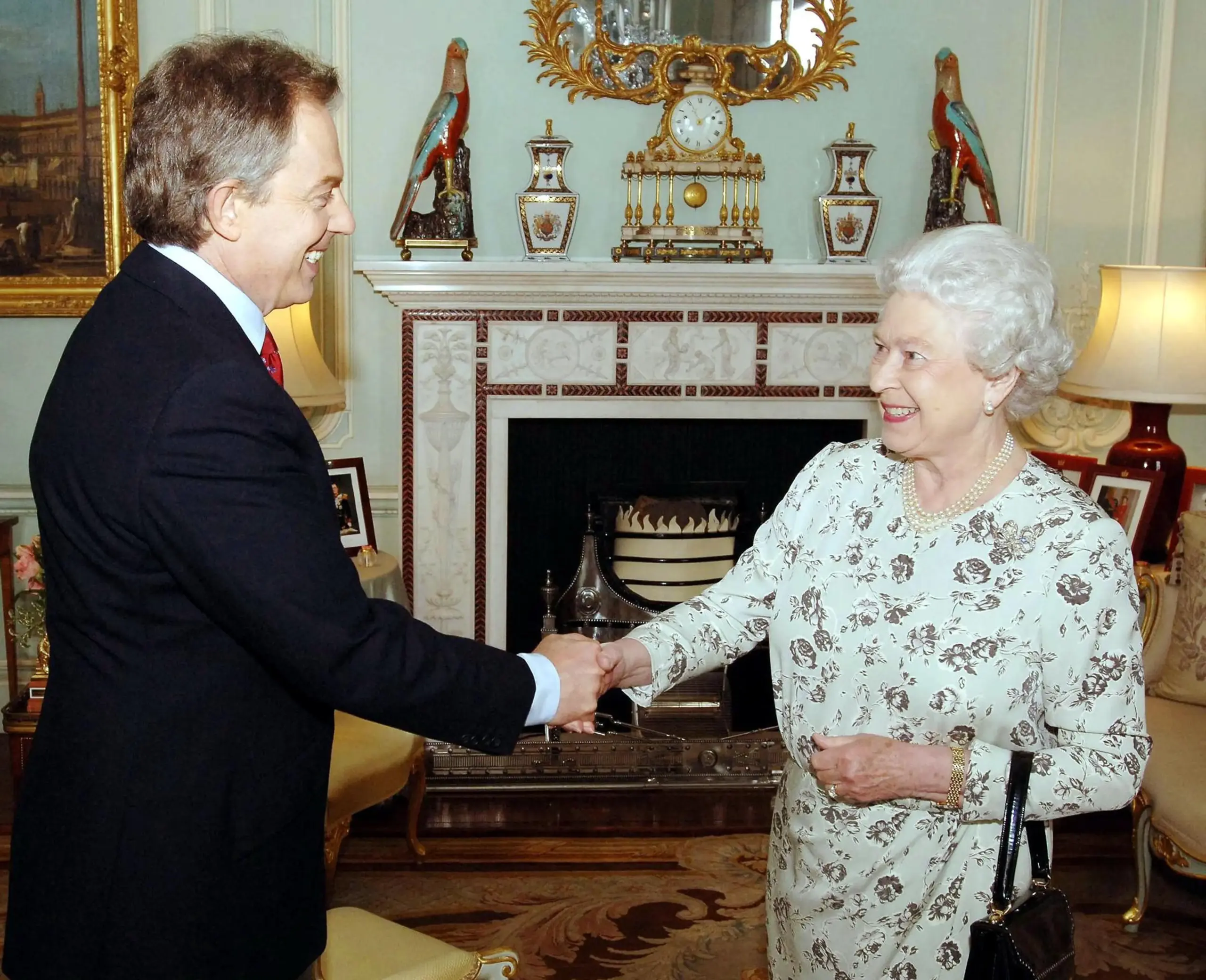 In gesprek met premier Tony Blair.